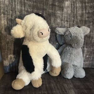Bundle of 2 Jellycat Retired Carey Calf and Bashful Elephant